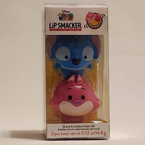 DISNEY TSUM TSUM LIP SMACKER CHESIRE CAT Stitch BNIP - Picture 1 of 6